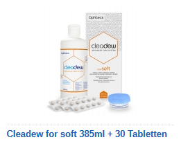 cleadew for soft 385ml + 30 Tabletten bei LinsenKontor bestellen